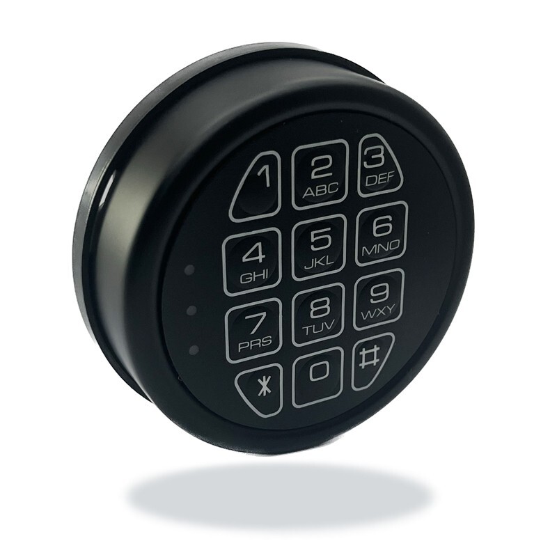 Black Electronic Safe Lock Replacement Keypad with Solenoid Lock & 2 Keys