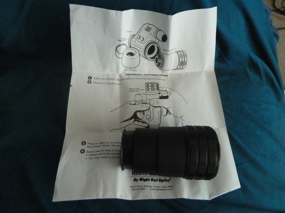 Night Owl 4X Lens Accessory OBJNO4X Night Vision Accessory