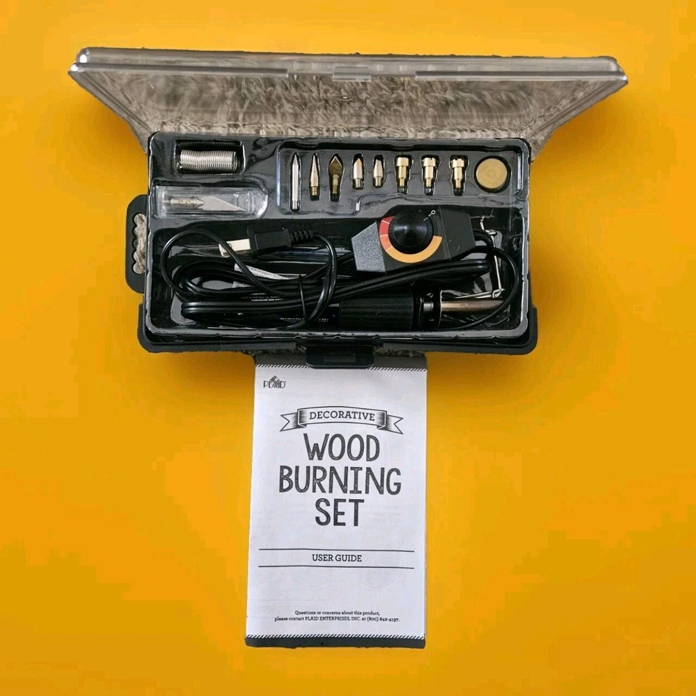 Plaid Decorative Wood Burning Set Soldering Interchangeable Tips