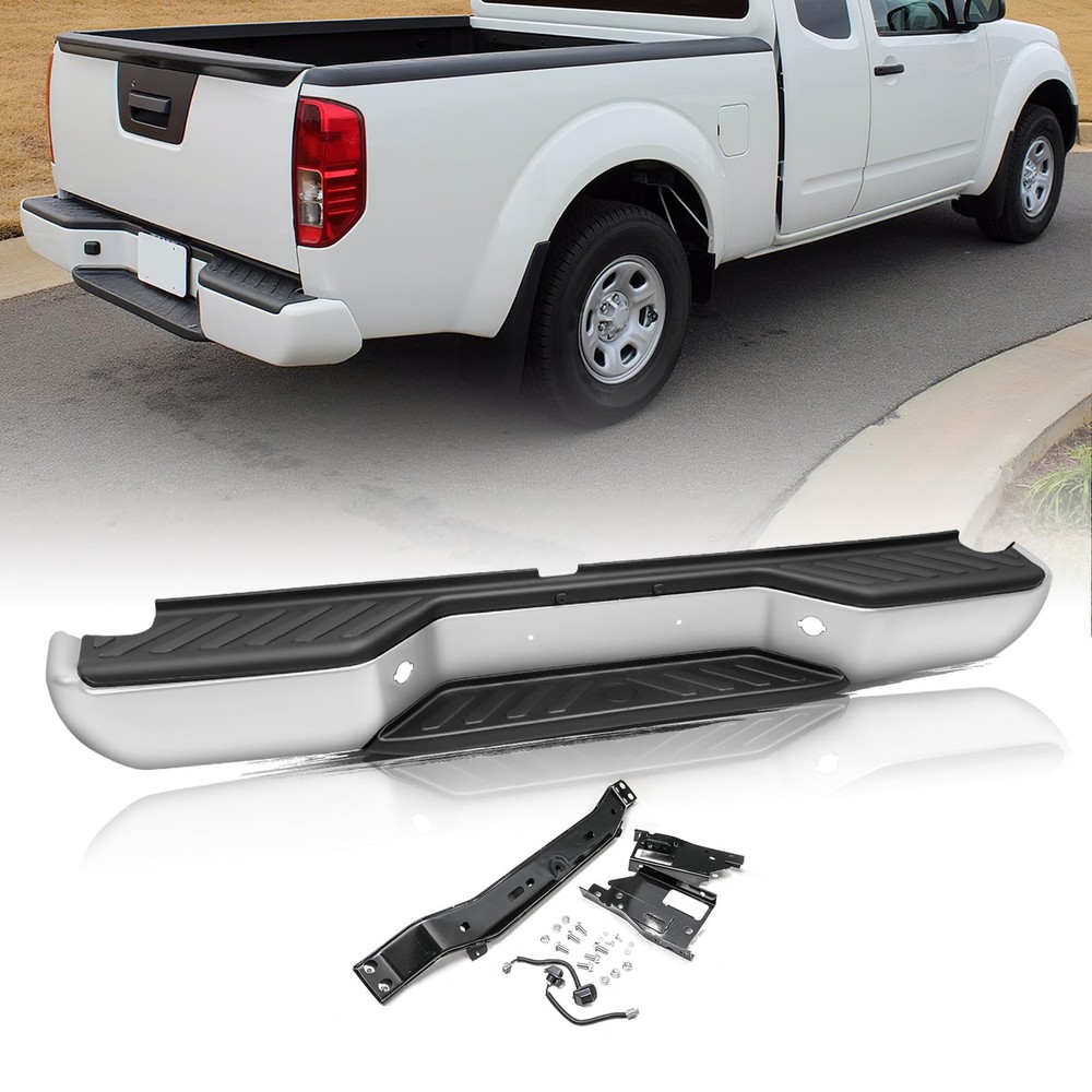 Rear Back Bumper Assembly for 2005-2021 Frontier no Sensor Holes Chrome