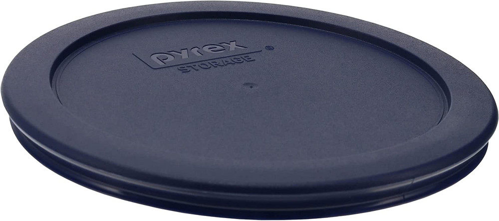 Pyrex 7201-PC 4-Cup Dark Blue round Replacement Lids - 3 Pack - Original Genuine