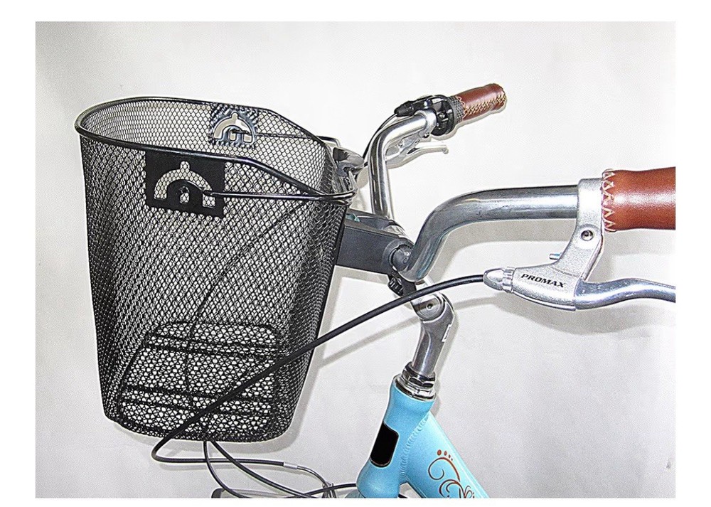 BIRIA Bicycle Basket with Quick Release Universal Bracket, Front Quick Release B