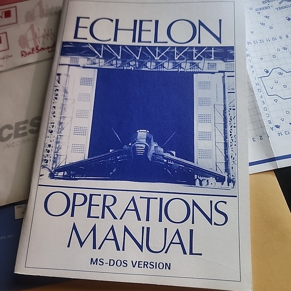 Echelon PC Game 1988 (IBM Tandy) Access Software 5.25" Disks