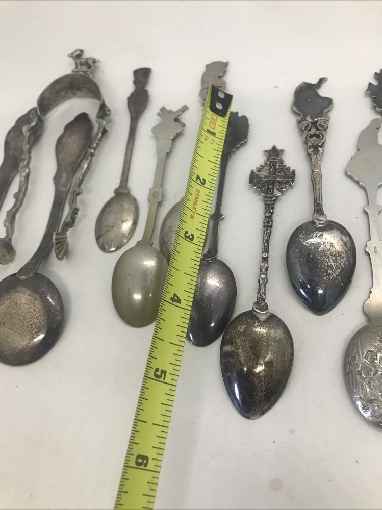 13 Piece Vintage Tourists Silverplate Spoon Collection