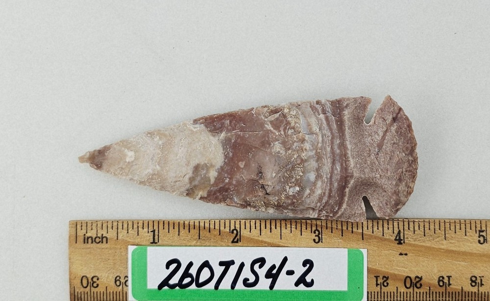 4" Spearhead - Lance Head - Drill Point - Hand Knapped Agate