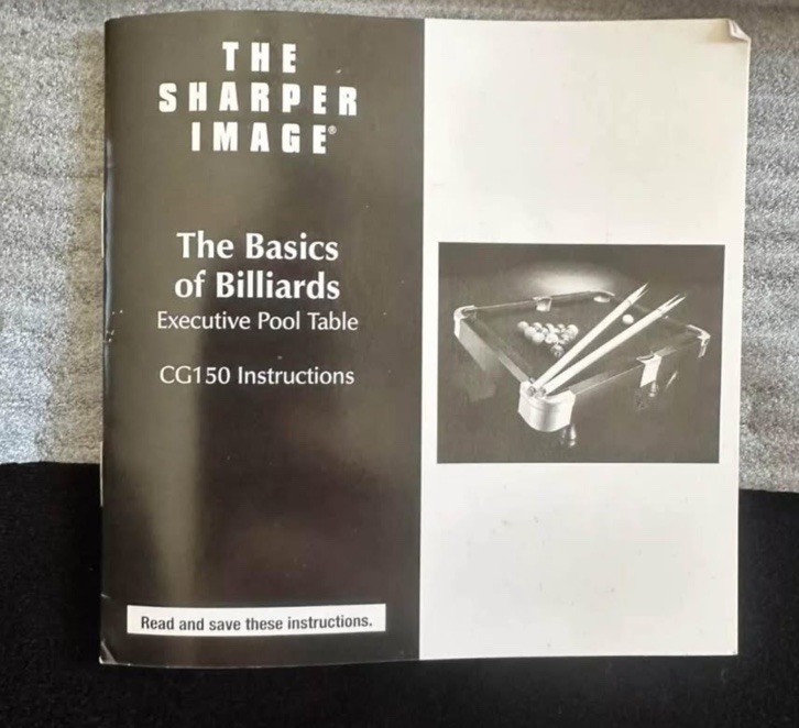 Sharper Image Executive Pool Table CG150 Mini Billiards Set with Accessories