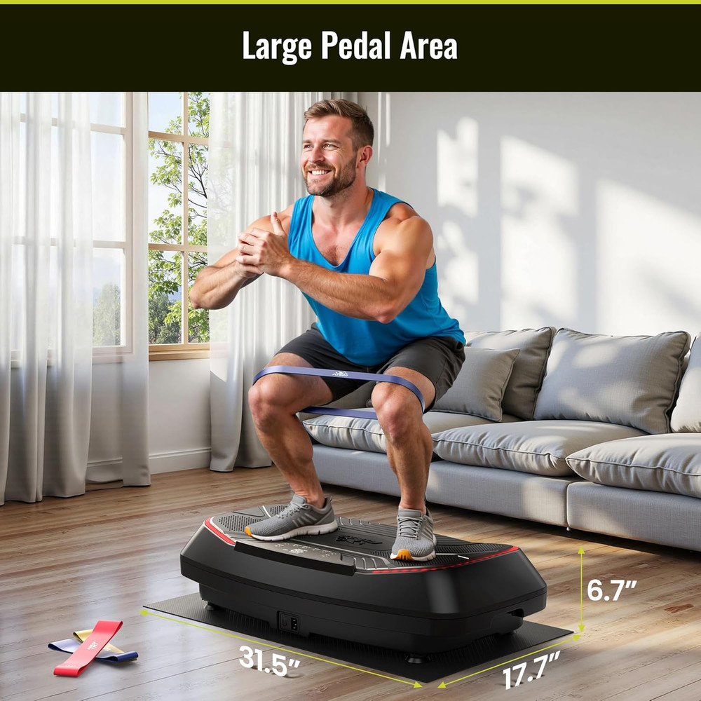 Vibration Plate Exercise Machine, Adjustable Speed High Intensity Vibration for