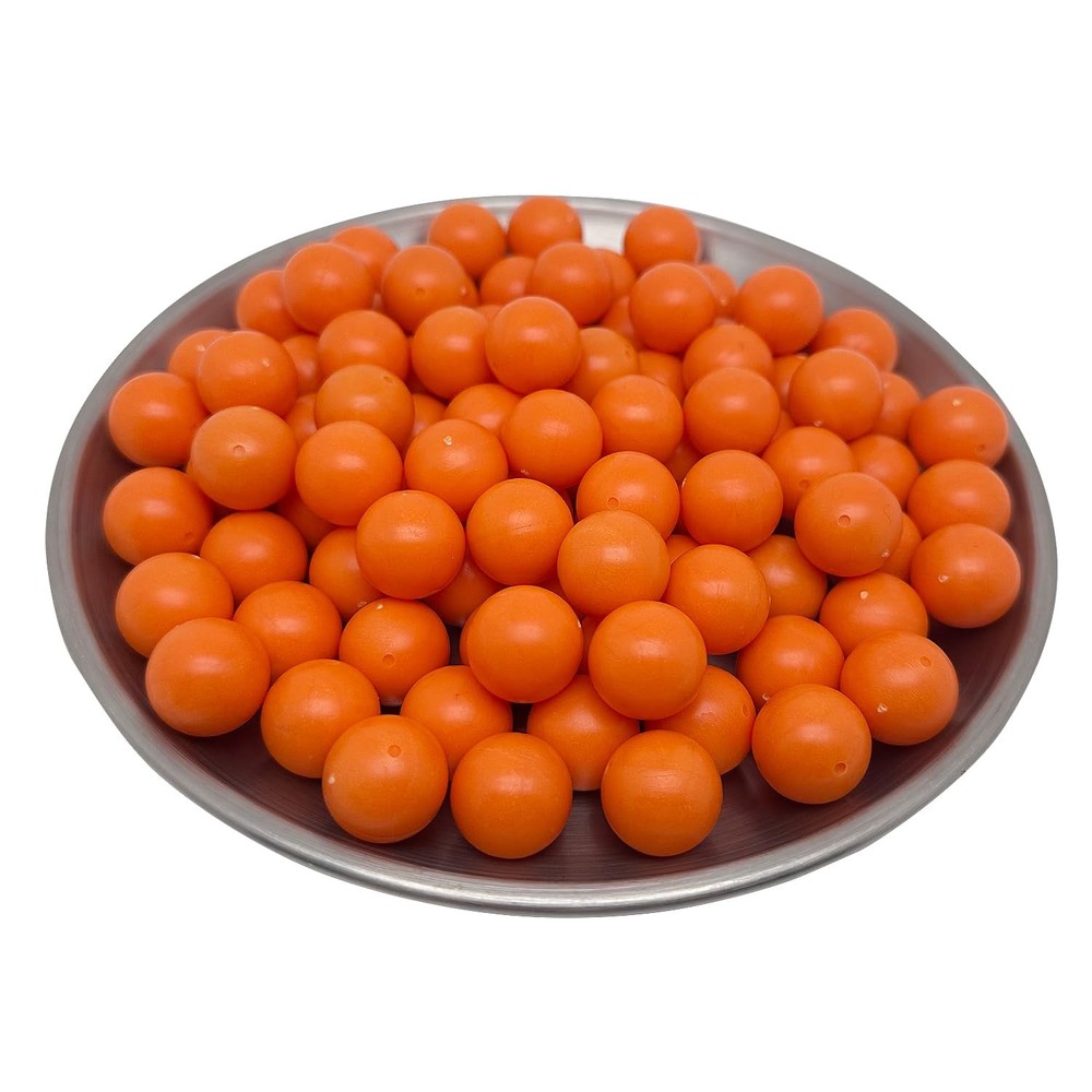 Byrpro Reusable Hard-Solid Plastic Rounds for Training, 17.22 mm, Orange