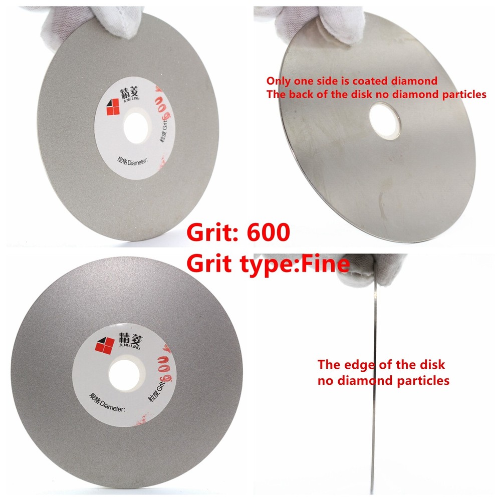 4" inch Diamond Grinding Disc 600 Grit Flat Lap Disk Lapidary Tools for Stone