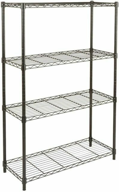 AmazonBasics (SL-SUAM-7) 4-Shelf Shelving Unit - Black