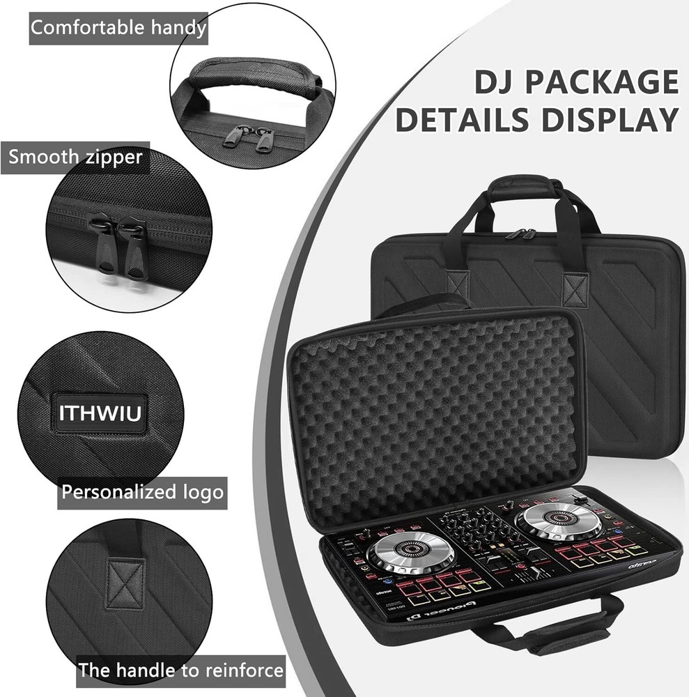Stylish Travel Case for DDJ Controllers with Argyle Pattern and Buffer Sponge
