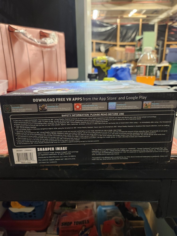 Sharper Image Smartphone 360 Degrees Virtual Reality Headset Transform Reality