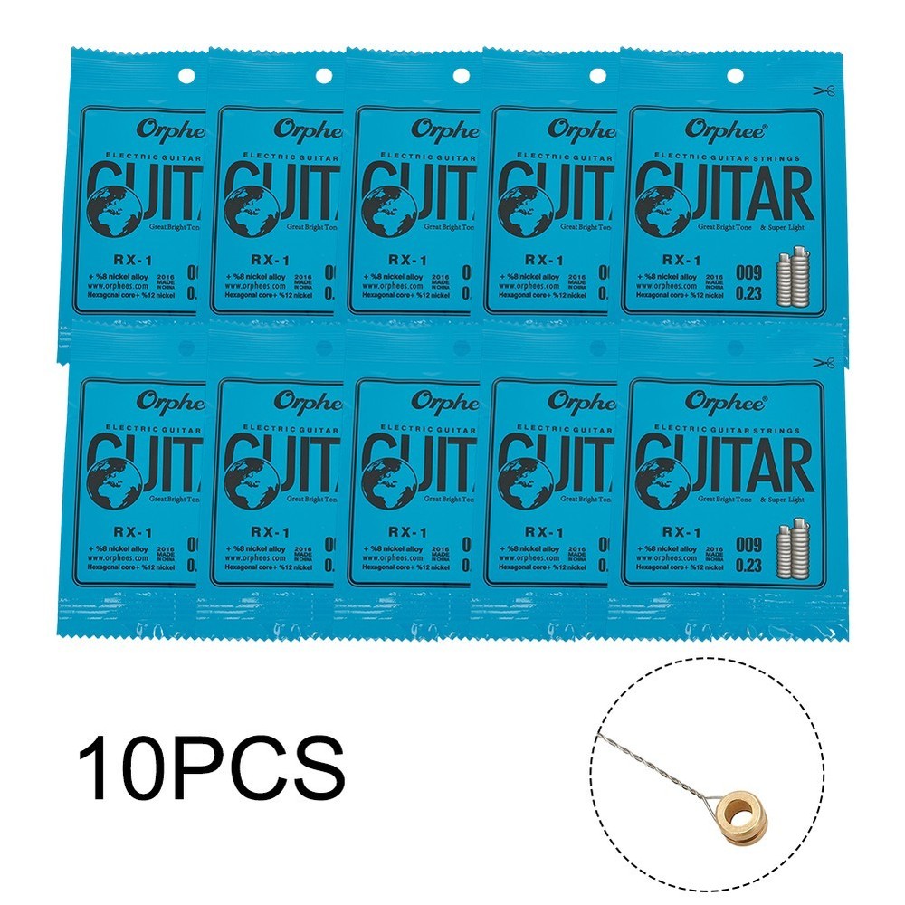 10PCS Orphee Single Strings For Electric Guitar 1st E-String(.009) Replacement