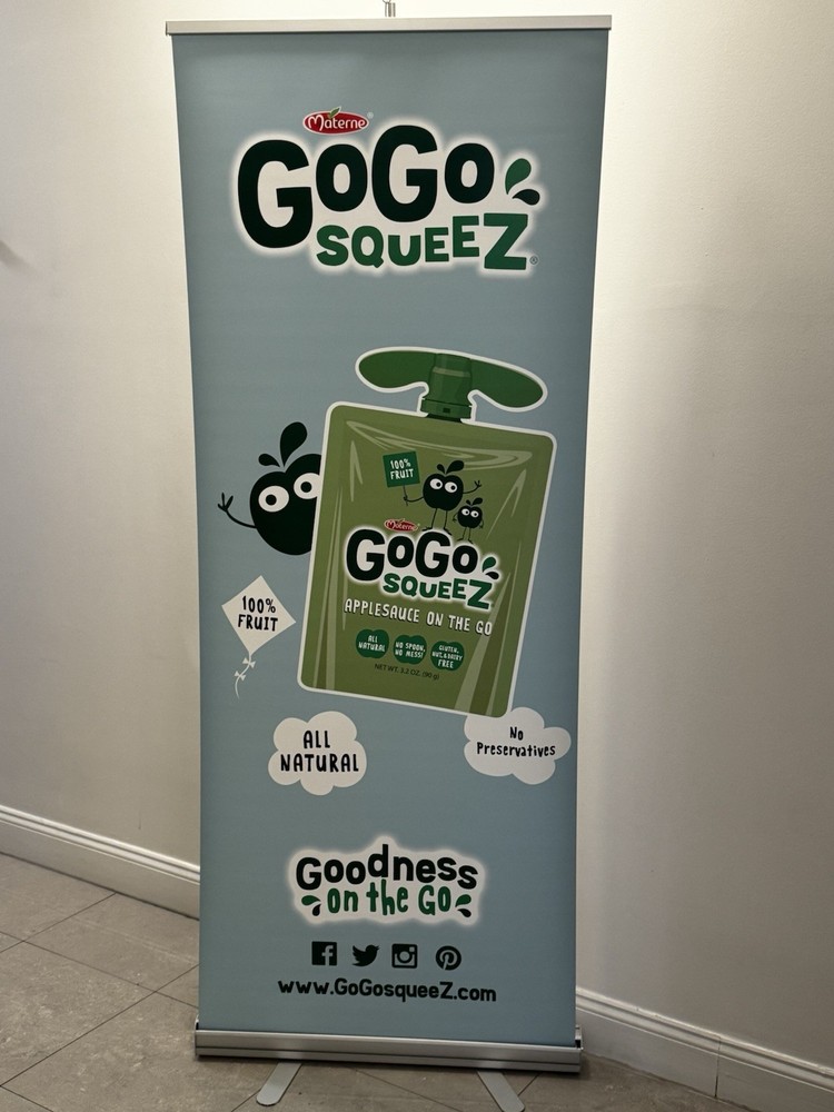 32" x 80" Retractable Roll Up Banner Stand Advertising Powerstop