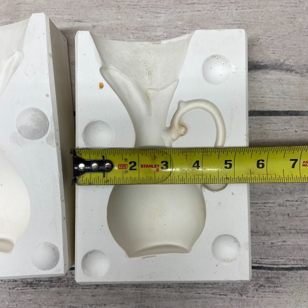 Unbranded Ceramic Casting Mold Fancy Pitcher Vase W/Handle