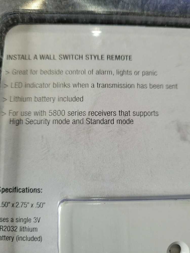 New Honeywell 5878 Transmitter White Wireless Wall Mount