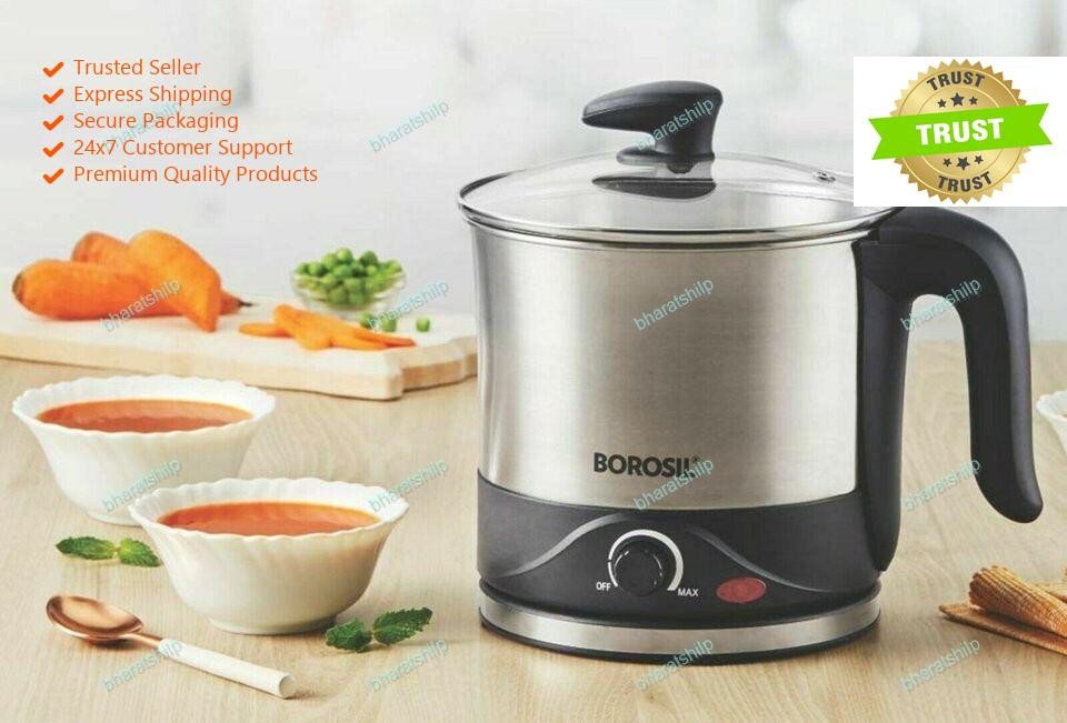 Borosil Omni 1.5 Litres Electric Kettle Silver Color Best Kitchen Appliances