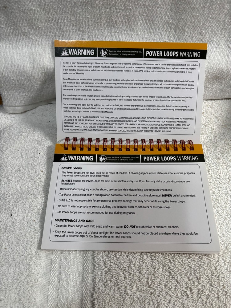GO FIT POWER LOOPS EXERCISE BOOKLET USED