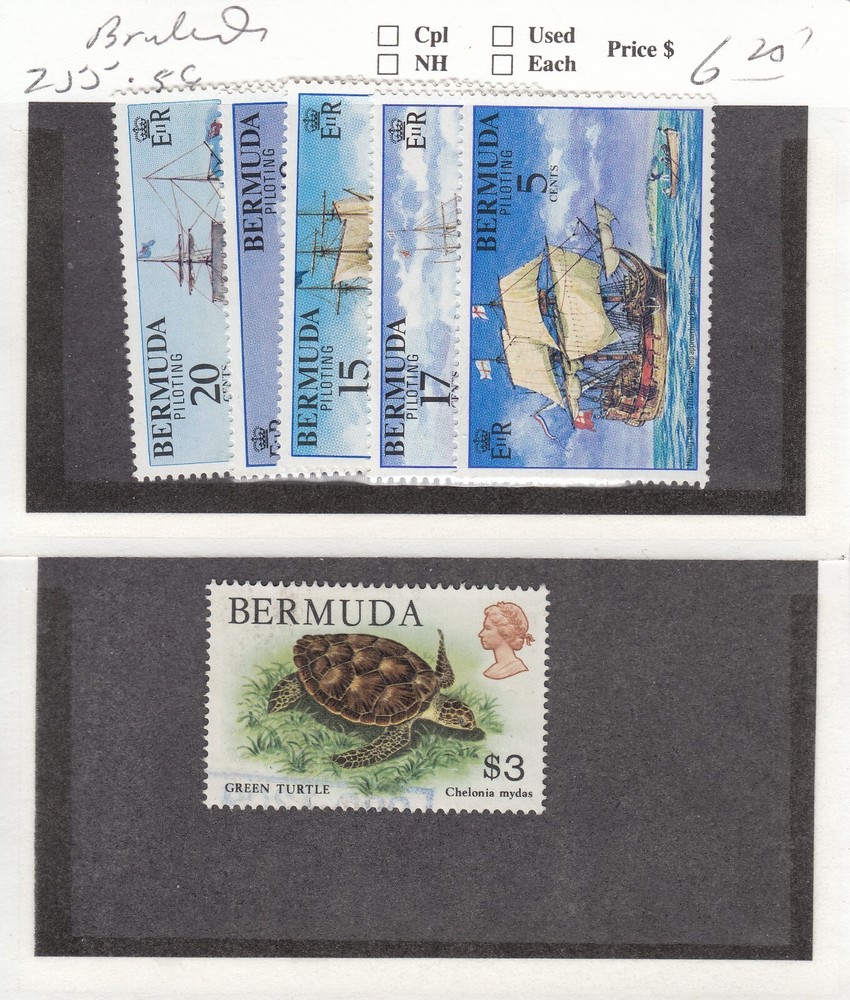 Bermuda Sc #255-59,378 mint and used