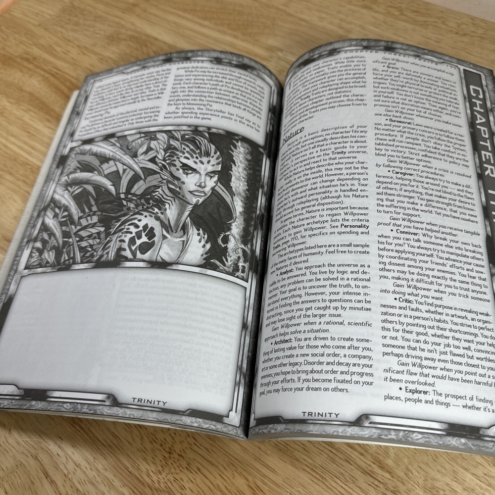 N C0104 White Wolf Games "Trinity - Hope, Sacrifice, Unity" RPG Rulebook (Dmg)