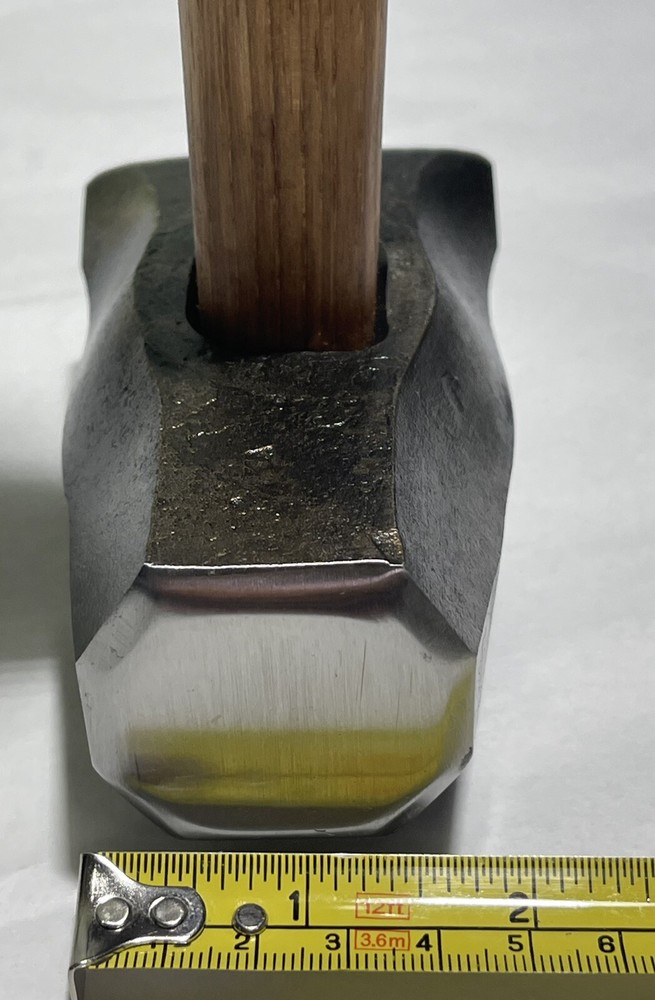 Blacksmith Hex Cross Pein Hammer Dyed Handle
