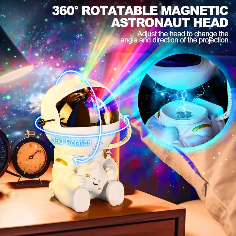 Astronomical Remote Control LED Nebula Night Light Projector with 360° Rotation