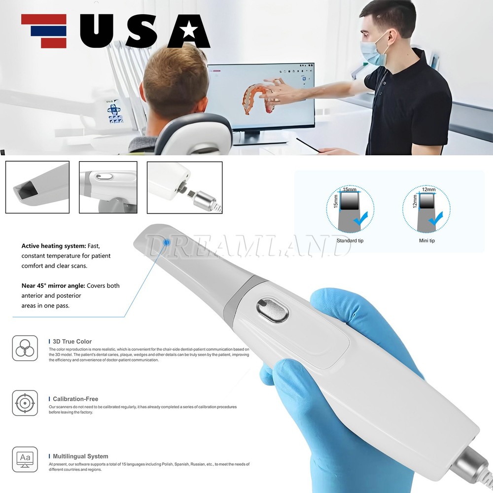 Digital Intraoral Dental Scanner + Scanning Tip & USB Cable ST