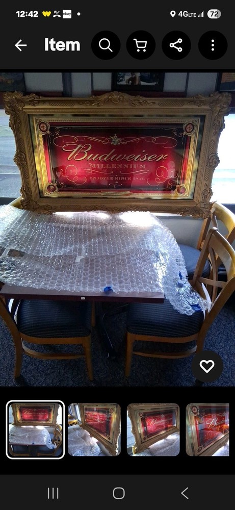 Ɓudweiser Glass Mirror 3ft