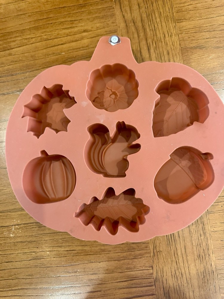 Fall Themed Oven Safe Silicon Cake Mold Set, EUC