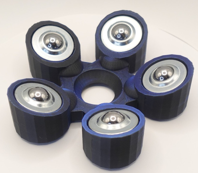 Bowling Ball Spinner Cup - Black And Blue