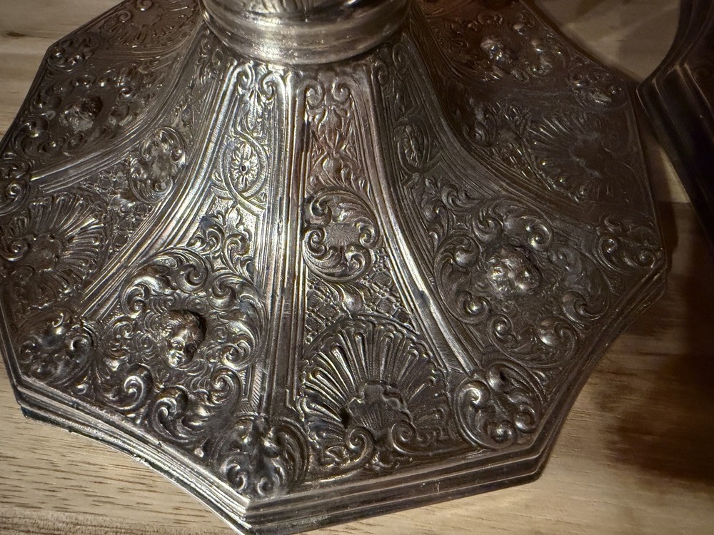 Barbour Silver Co. International Silverplate Candlesticks Pair 3974
