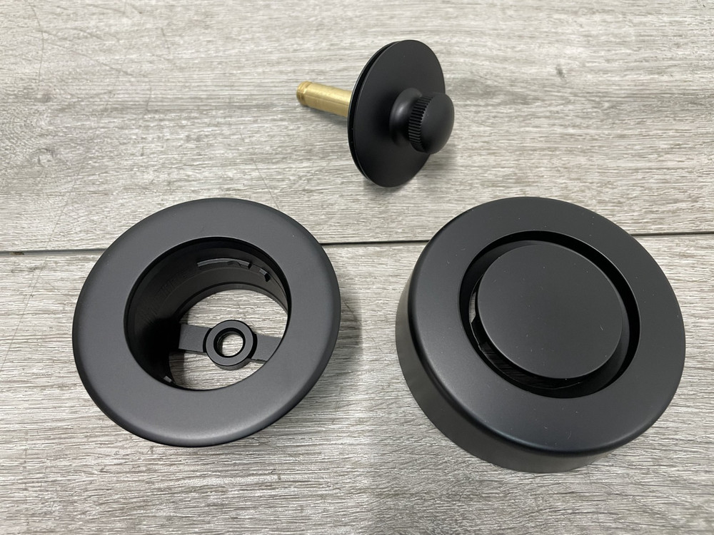 Dearborn K98MBPS True Blue 1-1/2" Tub Drain with Overflow - Matte Black