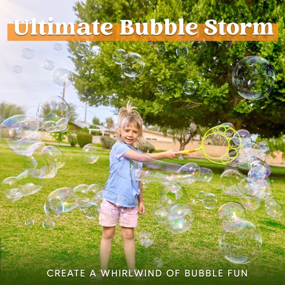 Multicolor Bubble Wands Bundle - 18 Large Wands and Bubble Solution Trays