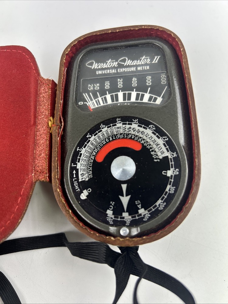 Weston Master Universal Exposure Meter Model No 735 w/Leather Case Instructions