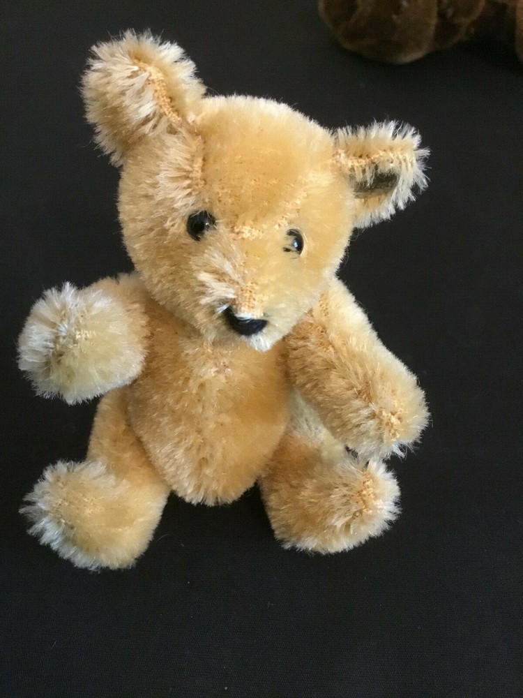 STEIFF  MINIATURE JOINTED 4.5" GOLD BEAR  