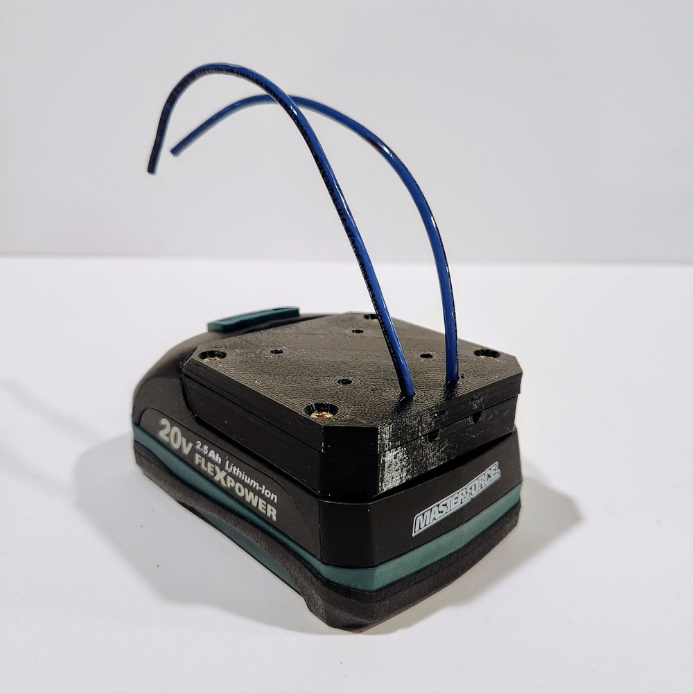 Power Source Adapter Dock for Masterforce 20v Battery - Adjustable - 12 AWG