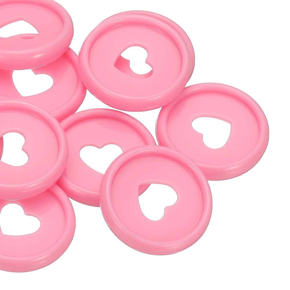 24mm Plastic Book Binding Discs, 11 Pack Expansion Discs Heart, Pink