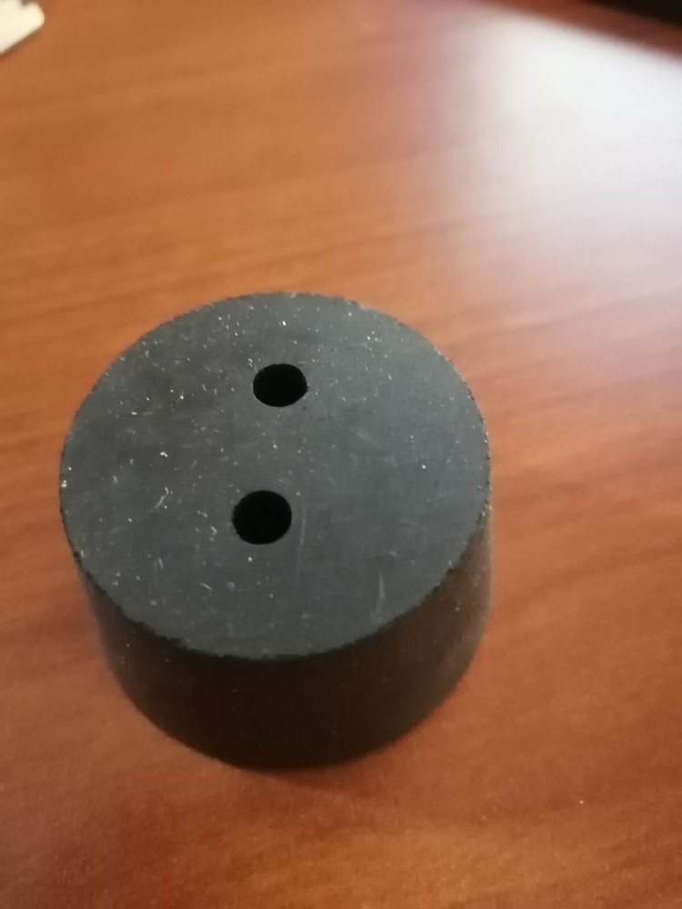 2 hole #9 rubber stopper