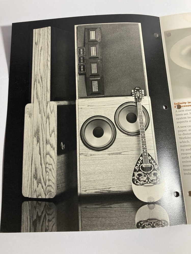 Infinity Reference Standard 4.5 Speakers Brochure 1980 Excellent Condition