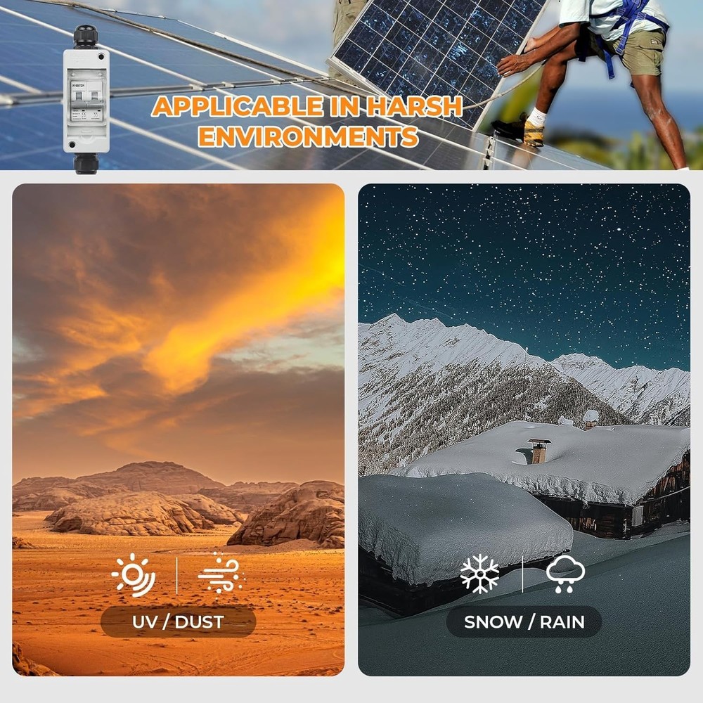 Universal 1000V 60A Solar Panel Circuit Breaker with User-Friendly Features