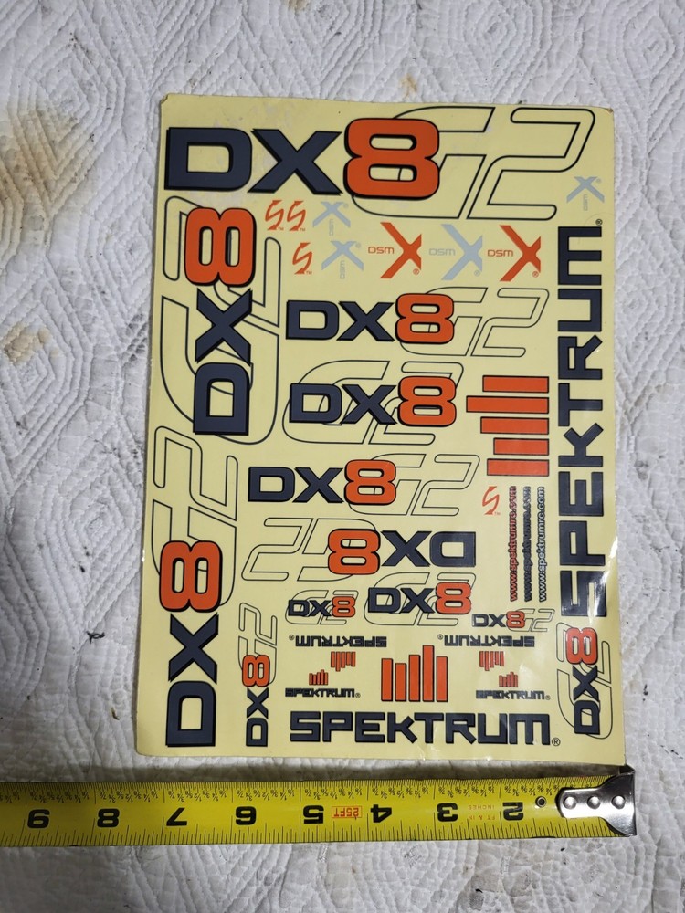 Spektrum DX8 Decal Sheet
