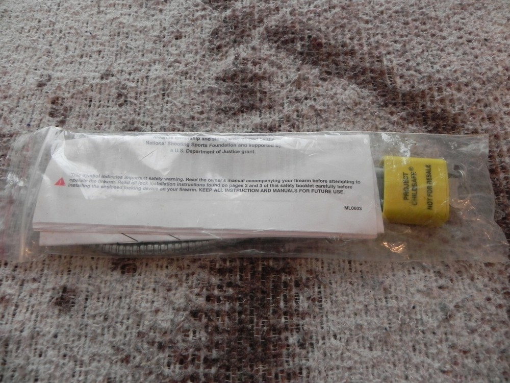 PROJECT CHILDSAFE, Firearm locks, Includes Safety Brochure
