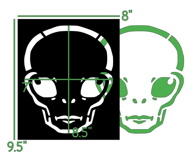 8"x9.5" Plastic Stencil - Alien (SC897)*****