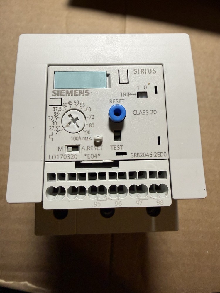 SIEMENS 3RB2046 2EDO CLASS 20 OVERLOAD RELAY 25 100a S3 Solid State