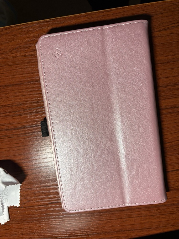 Bundle: Samsung Tablet White Unlocked with Pink Protective Case Sleek Design