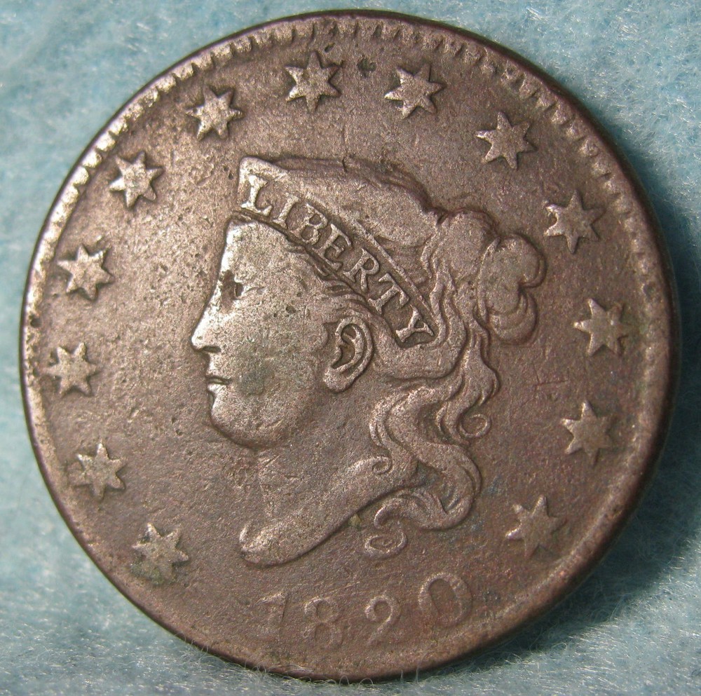 1820 Coronet Head Large Cent ~ Old US Coin #557