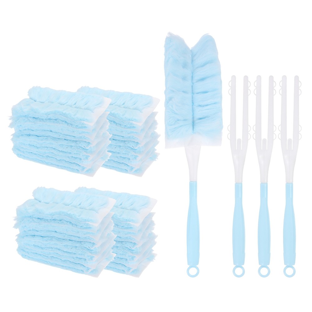 4 Count Blue Handle Refill, with 40 Blue Dusters