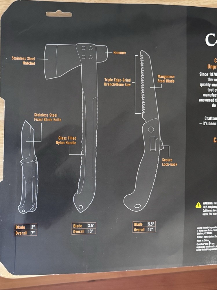 Camillus 4 piece Camp pack Knife set