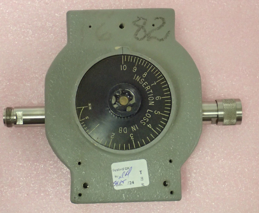 10DB DIAL ATTENUATOR TYPE N M / TYPE N F CONNECTORS TESTED