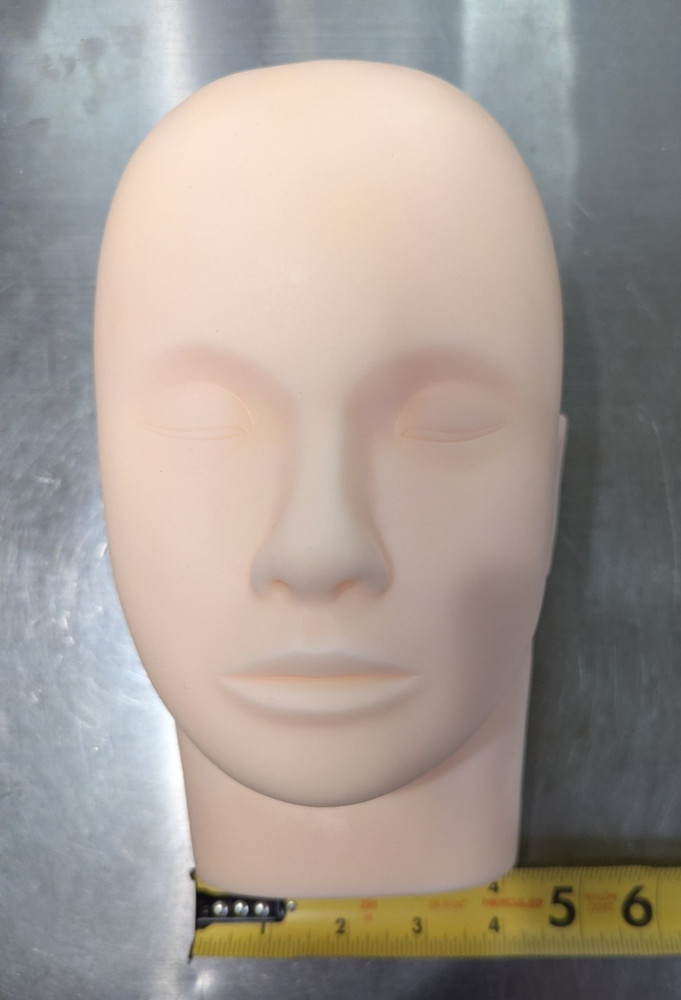 Soft Silicone Practice Mannequin Head for Makeup & Eyelash Extensions - New